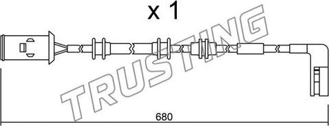 Trusting SU.093 - Contatto segnalazione, Usura past. freno / mat. d'attrito autozon.pro