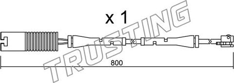 Trusting SU.083 - Contatto segnalazione, Usura past. freno / mat. d'attrito autozon.pro