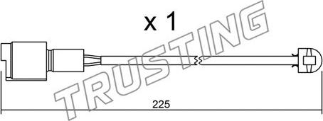 Trusting SU.075 - Contatto segnalazione, Usura past. freno / mat. d'attrito autozon.pro