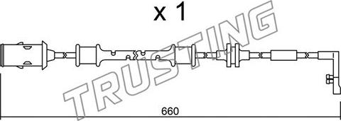 Trusting SU.142 - Contatto segnalazione, Usura past. freno / mat. d'attrito autozon.pro