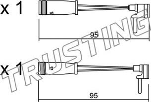 Trusting SU.159K - Contatto segnalazione, Usura past. freno / mat. d'attrito autozon.pro