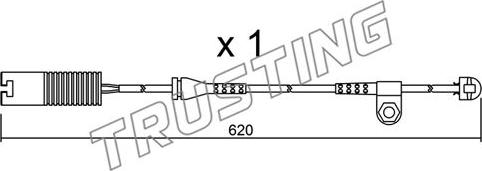 Trusting SU.154 - Contatto segnalazione, Usura past. freno / mat. d'attrito autozon.pro