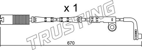 Trusting SU.150 - Contatto segnalazione, Usura past. freno / mat. d'attrito autozon.pro