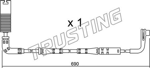 Trusting SU.157 - Contatto segnalazione, Usura past. freno / mat. d'attrito autozon.pro