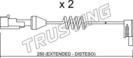 Trusting SU.166K - Contatto segnalazione, Usura past. freno / mat. d'attrito autozon.pro