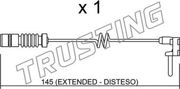 Trusting SU.161 - Contatto segnalazione, Usura past. freno / mat. d'attrito autozon.pro