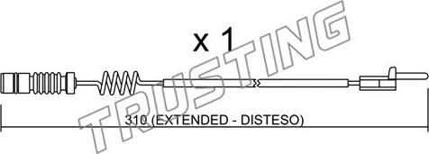 Trusting SU.162 - Contatto segnalazione, Usura past. freno / mat. d'attrito autozon.pro