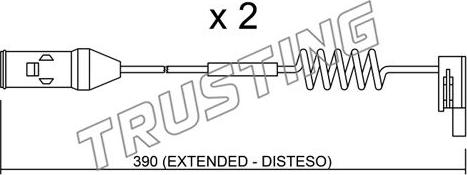 Trusting SU.167K - Contatto segnalazione, Usura past. freno / mat. d'attrito autozon.pro