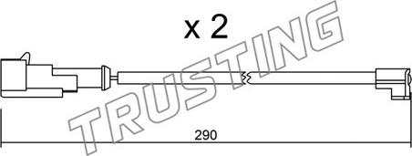 Trusting SU.100K - Contatto segnalazione, Usura past. freno / mat. d'attrito autozon.pro