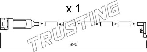 Trusting SU.108 - Contatto segnalazione, Usura past. freno / mat. d'attrito autozon.pro