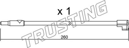 Trusting SU.116 - Contatto segnalazione, Usura past. freno / mat. d'attrito autozon.pro