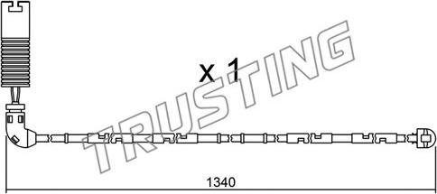 Trusting SU.113 - Contatto segnalazione, Usura past. freno / mat. d'attrito autozon.pro