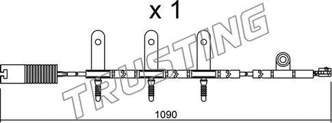 Trusting SU.189 - Contatto segnalazione, Usura past. freno / mat. d'attrito autozon.pro