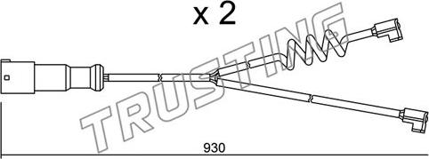 Trusting SU.188K - Contatto segnalazione, Usura past. freno / mat. d'attrito autozon.pro