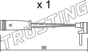 Trusting SU.129 - Contatto segnalazione, Usura past. freno / mat. d'attrito autozon.pro