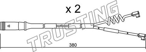 Trusting SU.175K - Contatto segnalazione, Usura past. freno / mat. d'attrito autozon.pro