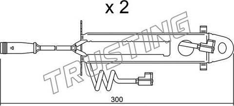 Trusting SU.173K - Contatto segnalazione, Usura past. freno / mat. d'attrito autozon.pro