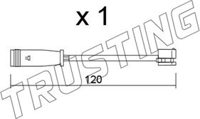 Trusting SU.398 - Contatto segnalazione, Usura past. freno / mat. d'attrito autozon.pro