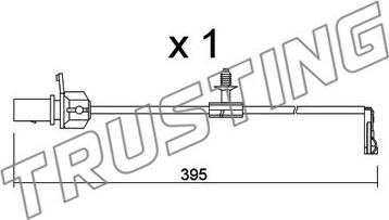 Trusting SU.346 - Contatto segnalazione, Usura past. freno / mat. d'attrito autozon.pro