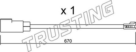 Trusting SU.341 - Contatto segnalazione, Usura past. freno / mat. d'attrito autozon.pro