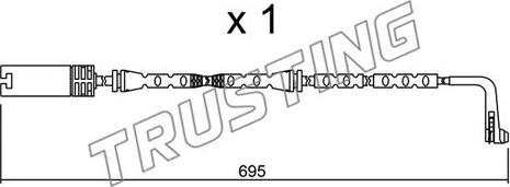 Trusting SU.305 - Contatto segnalazione, Usura past. freno / mat. d'attrito autozon.pro