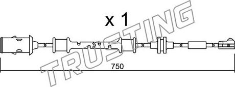 Trusting SU.319 - Contatto segnalazione, Usura past. freno / mat. d'attrito autozon.pro