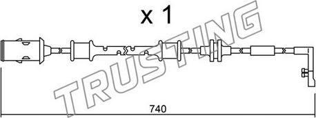 Trusting SU.318 - Contatto segnalazione, Usura past. freno / mat. d'attrito autozon.pro