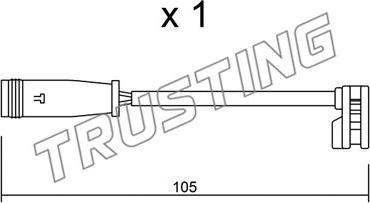 Trusting SU.313 - Contatto segnalazione, Usura past. freno / mat. d'attrito autozon.pro