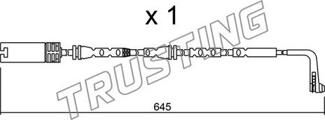 Trusting SU.297 - Contatto segnalazione, Usura past. freno / mat. d'attrito autozon.pro