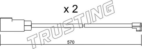 Trusting SU.244K - Contatto segnalazione, Usura past. freno / mat. d'attrito autozon.pro