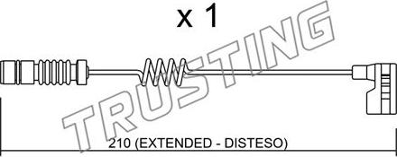 Trusting SU.209 - Contatto segnalazione, Usura past. freno / mat. d'attrito autozon.pro