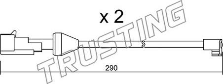 Trusting SU.204K - Contatto segnalazione, Usura past. freno / mat. d'attrito autozon.pro