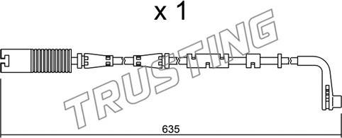 Trusting SU.205 - Contatto segnalazione, Usura past. freno / mat. d'attrito autozon.pro