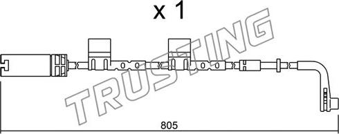 Trusting SU.222 - Contatto segnalazione, Usura past. freno / mat. d'attrito autozon.pro