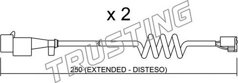 Trusting SU.227K - Contatto segnalazione, Usura past. freno / mat. d'attrito autozon.pro