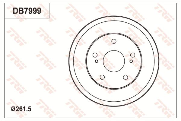 TRW DB7999 - Tamburo freno autozon.pro