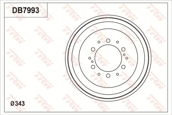 TRW DB7993 - Tamburo freno autozon.pro