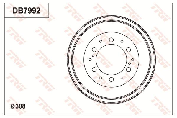 TRW DB7992 - Tamburo freno autozon.pro