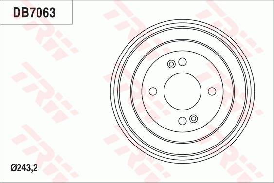 TRW DB7063 - Tamburo freno autozon.pro