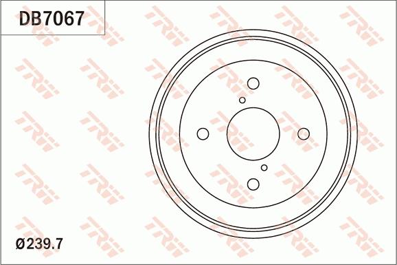 TRW DB7067 - Tamburo freno autozon.pro