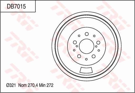 TRW DB7015 - Tamburo freno autozon.pro