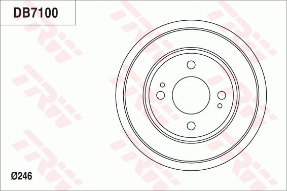 TRW DB7100 - Tamburo freno autozon.pro