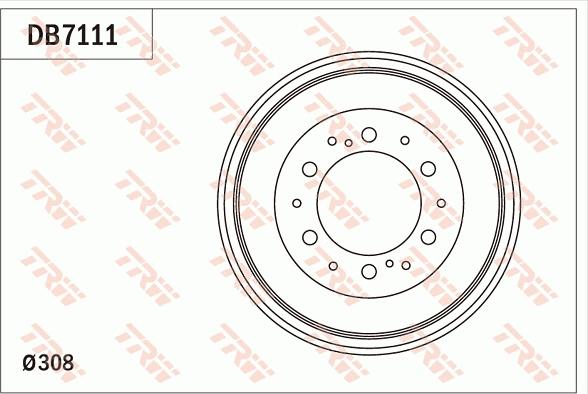 TRW DB7111 - Tamburo freno autozon.pro