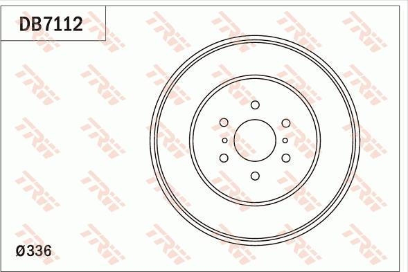 TRW DB7112 - Tamburo freno autozon.pro