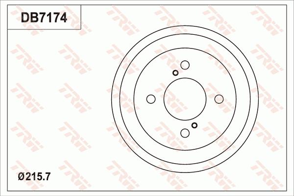 TRW DB7174 - Tamburo freno autozon.pro