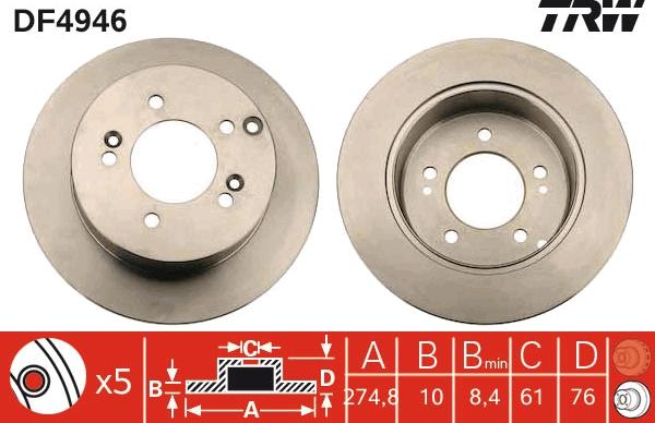 TRW DF4946 - Discofreno autozon.pro