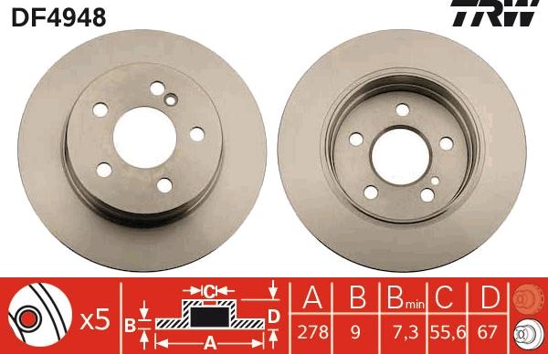 TRW DF4948 - Discofreno autozon.pro