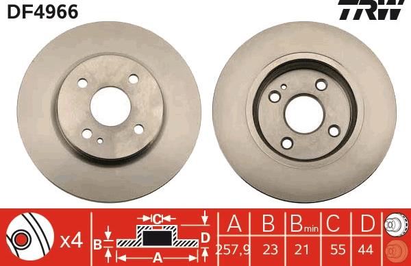 TRW DF4966 - Discofreno autozon.pro