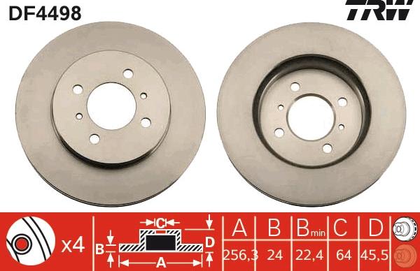 TRW DF4498 - Discofreno autozon.pro