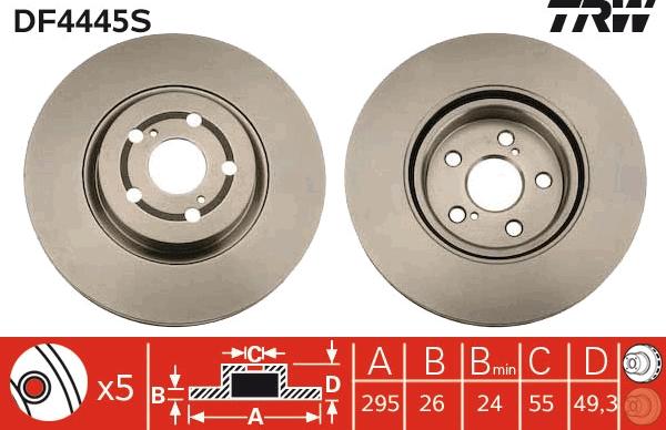 TRW DF4445S - Discofreno autozon.pro